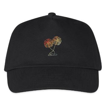 Pom-pom girl pompons croquis - Casquette de baseball Enfant - noir - Devant