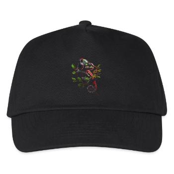 Chameleon Animal Animal Lover Headphones Reptiles - Kids’ Baseball Cap - black - Front