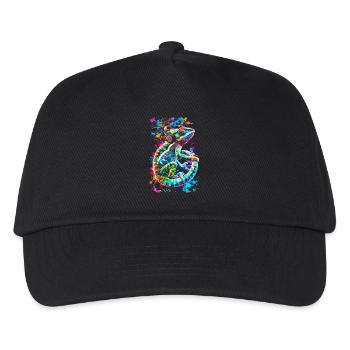Chameleon Animal Animal Lover Headphones Reptiles - Kids’ Baseball Cap - black - Front