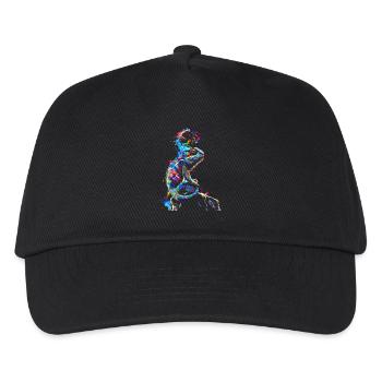 Chamäleon Motiv Tier Tierliebhaber Reptilien Echse - Kinder Basecap - Schwarz - Vorne