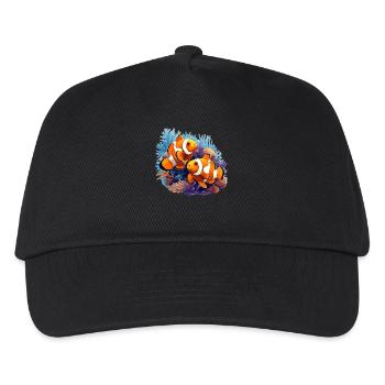 Clownfish Clownfische Clownfisch - Kinder Basecap - Schwarz - Vorne