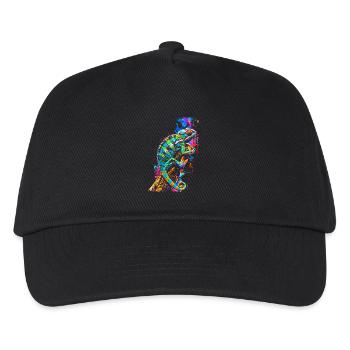 Chameleon Motif Animal Animal Lover Reptile Lizard - Kids’ Baseball Cap - black - Front