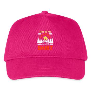 Camping Camper - Kinder Basecap - Fuchsia - Vorne