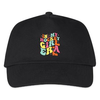 In My Hockey Girl Ära T-Shirts Retro Spieltag Hockey - Kinder Basecap - Schwarz - Vorne
