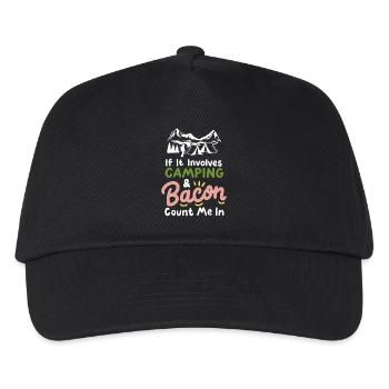 Camping und Speck Camper - Kinder Basecap - Schwarz - Vorne