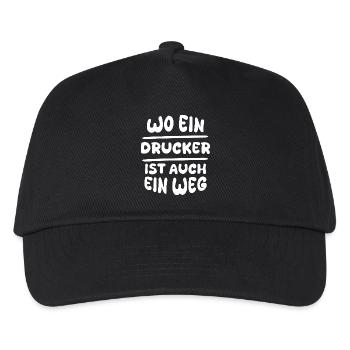 Geschenk für Drucker - Kinder Basecap - Schwarz - Vorne
