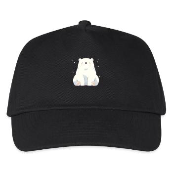 Polar Bear Eisbären Eisbär - Kinder Basecap - Schwarz - Vorne