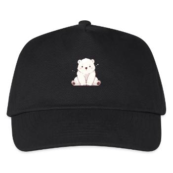 Polar Bear Eisbären Eisbär - Kinder Basecap - Schwarz - Vorne
