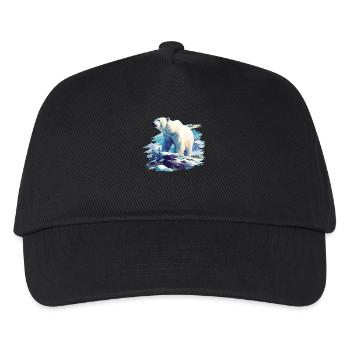 Polar Bear Eisbären Eisbär - Kinder Basecap - Schwarz - Vorne