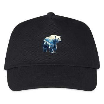 Polar Bear Eisbären Eisbär - Kinder Basecap - Schwarz - Vorne