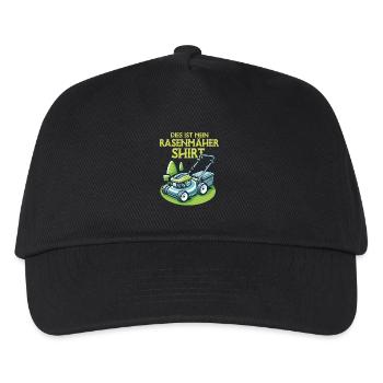 Dies ist mein Rasenmäher Shirt - Rasen mähen - Kinder Basecap - Schwarz - Vorne