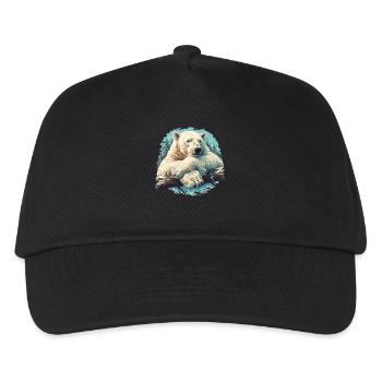 Polar Bear Eisbären Eisbär - Kinder Basecap - Schwarz - Vorne