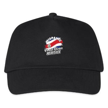 Hispanisches Erbe Costa Ricas - Costa Rica - Kinder Basecap - Schwarz - Vorne