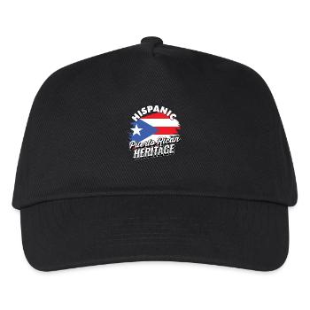 Hispanisches puerto-ricanisches Erbe Pride Puerto Rico - Kinder Basecap - Schwarz - Vorne