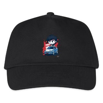 Chibi JDM Road Racer Garçon - Casquette de baseball Enfant - noir - Devant