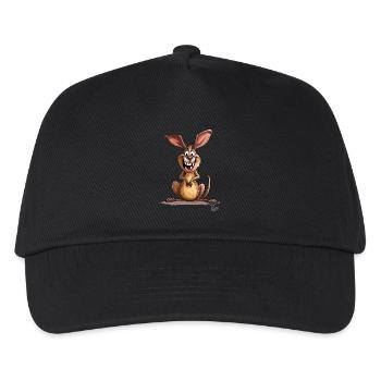 Funny Crooked Teeth: The Crazy Kangaroo - Kids’ Baseball Cap - black - Front