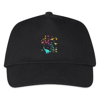 JULIAN - Beautiful boy name with dinosaur - Kids’ Baseball Cap - black - Front