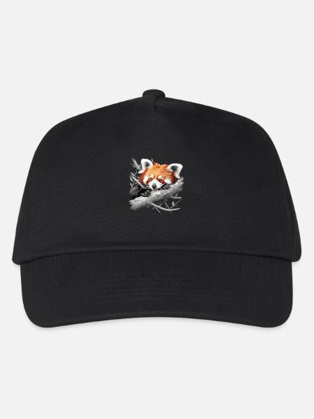 Red Panda Kleine Pandas Kleiner Roter Panda - Kinder Basecap - Schwarz
