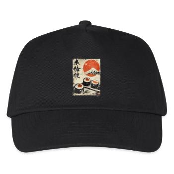 Mount Fuji and delicious sushi - Kids’ Baseball Cap - black - Front