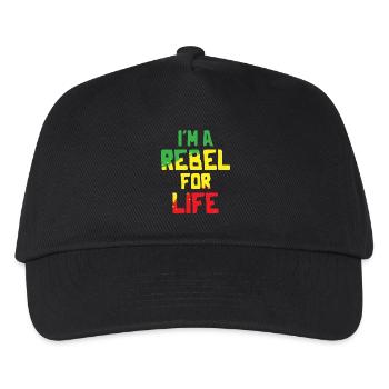 Reggae Music - I ́m a Rebel for Life - Kids’ Baseball Cap - black - Front