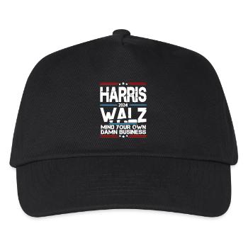 Tim Walz, Vizepräsident Kamala Harris 2024 - Kinder Basecap - Schwarz - Vorne