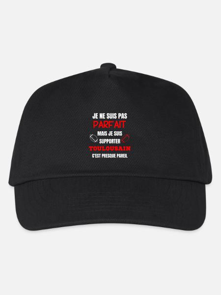 Supporteur Toulousain Parfait Rugby - Casquette de baseball Enfant - noir