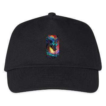 Colorful Japanese Geometric Dragon - Kids’ Baseball Cap - black - Front