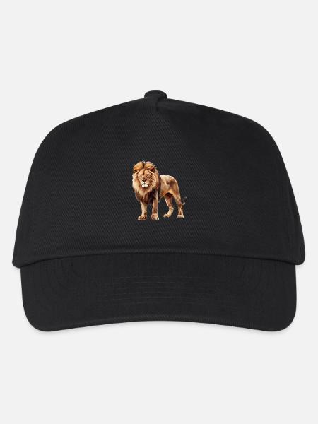 Lion Löwen Löwe - Kinder Basecap - Schwarz