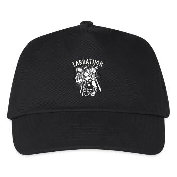 Labrador Labrathor Wikinger Wortspiel Walhalla Odin Wikinger - Kinder Basecap - Schwarz - Vorne