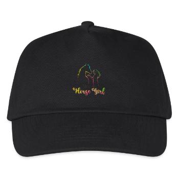 Horse Girl Riding Woman Horseback - Kids’ Baseball Cap - black - Front