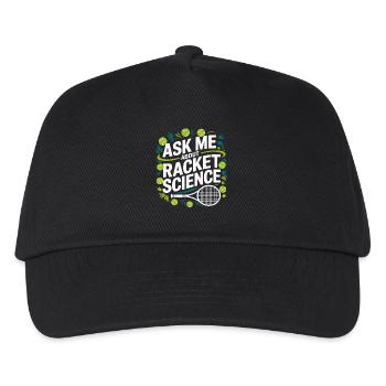 Racket Science Spruch - Kinder Basecap - Schwarz - Vorne