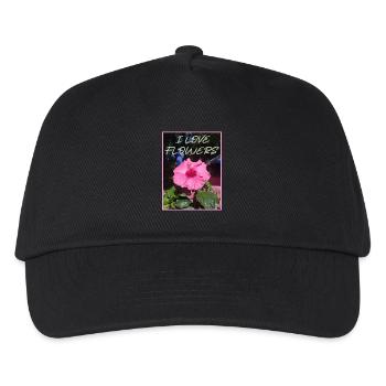 Blume i love flowers - Kids’ Baseball Cap - black - Front