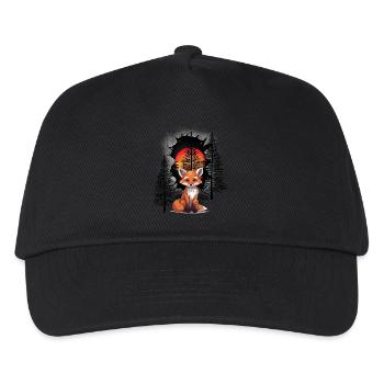 Forest Fox Foxes Child Children Fairy Tale Forest Animals - Kids’ Baseball Cap - black - Front