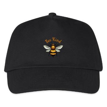 BEE KIND - Kids’ Baseball Cap - black - Front