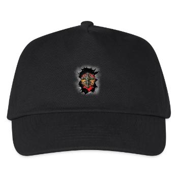 Kreuz Kreuze Kruzifix Halloween okkult spirituell - Kinder Basecap - Schwarz - Vorne