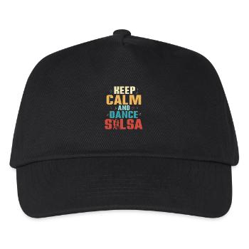 Keep Calm And Dance Salsa Salsa Dance Latin Music - Kinder Basecap - Schwarz - Vorne