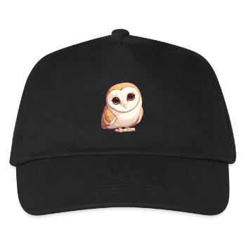 Barn Owl Schleiereulen Schleiereule - Kinder Basecap - Schwarz - Vorne