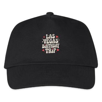 Las Vegas Birthday Trip Herz Design - Kinder Basecap - Schwarz - Vorne