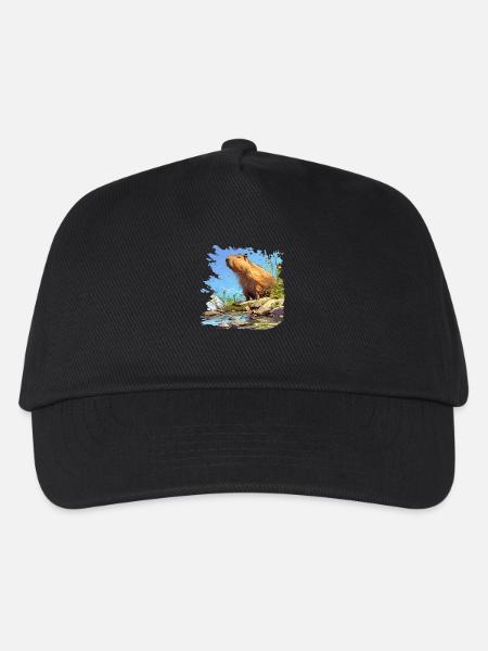 Capybaras Capybara - Kinder Basecap - Schwarz