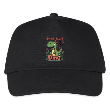 DINO . ROAR-SOME & CUTE ! - Kids’ Baseball Cap - black - Front
