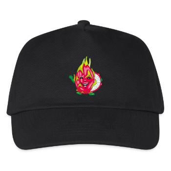 Lächelnde Pitaya-Drachenfrucht - Kinder Basecap - Schwarz - Vorne