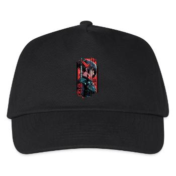 Woman Cyborg Japan Red Kanji - Kids’ Baseball Cap - black - Front