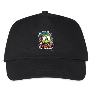 Little funny man: I don't know - Kids’ Baseball Cap - black - Front
