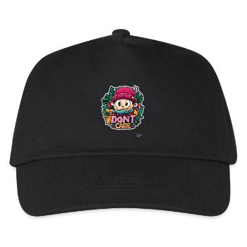 Little man, I don't care - Kids’ Baseball Cap - black - Front