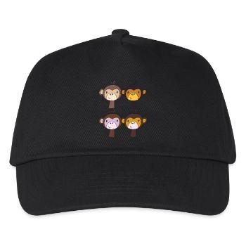 Gang of monkeys - Kids’ Baseball Cap - black - Front