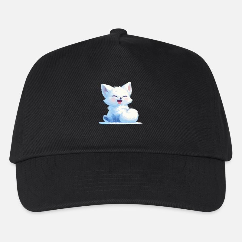 Arctic Fox Polarfüchse Polarfuchs - Kinder Basecap - Schwarz