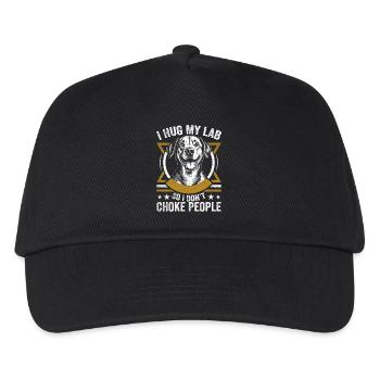 I Hug My Lab So I Dont Choke People | Labrador - Kids’ Baseball Cap - black - Front