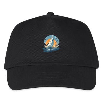 sailing Sailor boat ship sea sailing - Kids’ Baseball Cap - black - Front