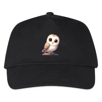 Barn Owl Schleiereulen Schleiereule - Kinder Basecap - Schwarz - Vorne