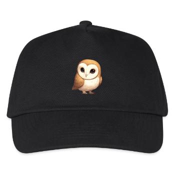 Barn Owl Schleiereulen Schleiereule - Kinder Basecap - Schwarz - Vorne